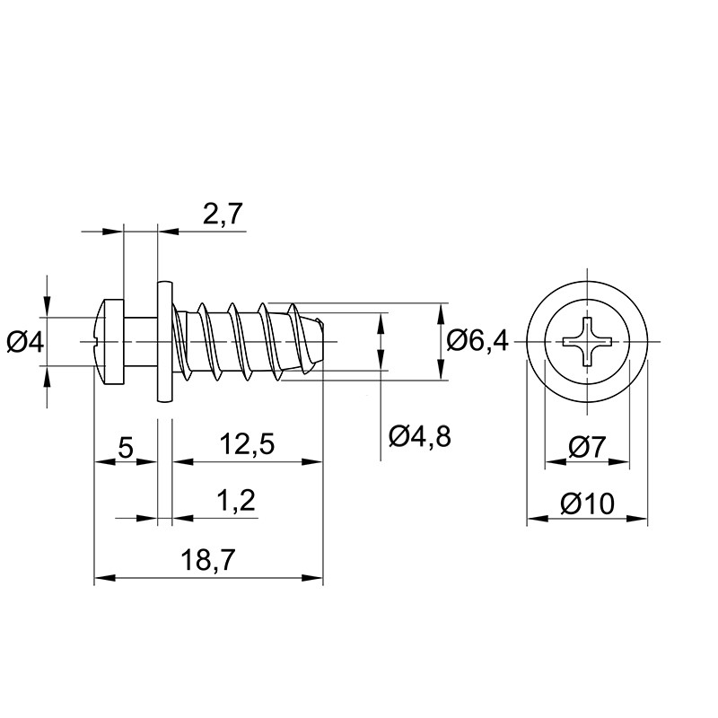 Винт для стяжки Invisio 5,0х12,7 Siso Винт для стяжки Invisio 5,0х12,7 Siso