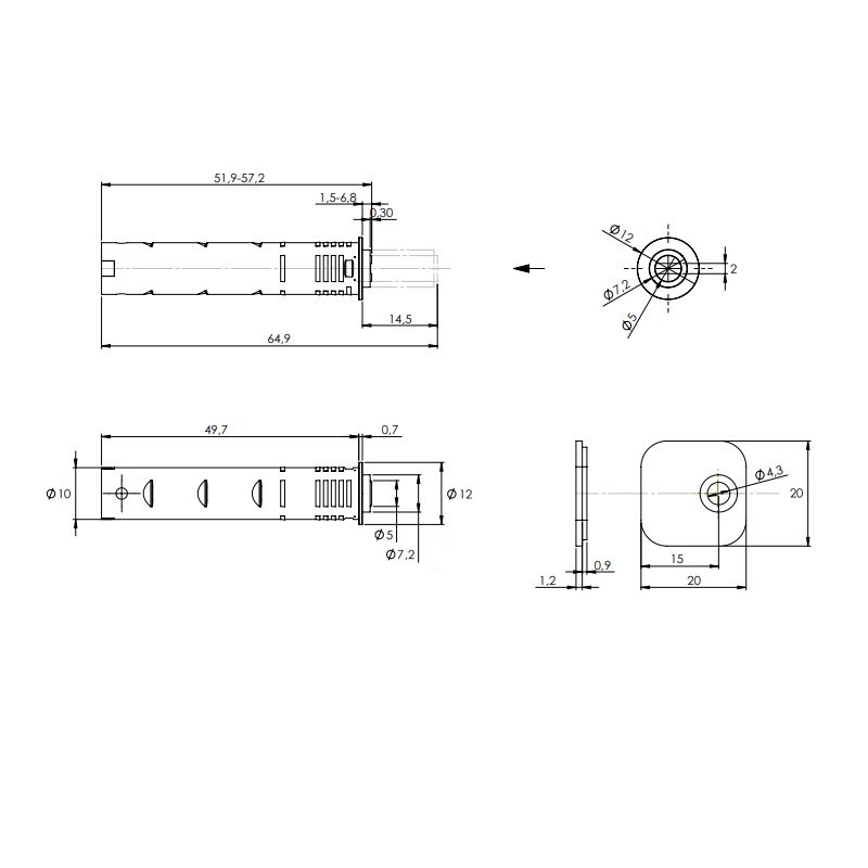 Механізм P2O Magnet сірий, врізний, короткий хід (9089606) Hettich Механізм P2O Magnet сірий, врізний, короткий хід (9089606) Hettich