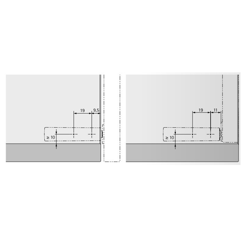 Механизм P2O Magnet серый, накладной, короткий ход (9089604) Hettich Механизм P2O Magnet серый, накладной, короткий ход (9089604) Hettich