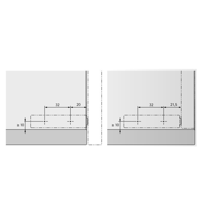 Дизайнерский адаптер для P2O Magnet, PIN, черный обсидиан, накладной (9089566) Hettich