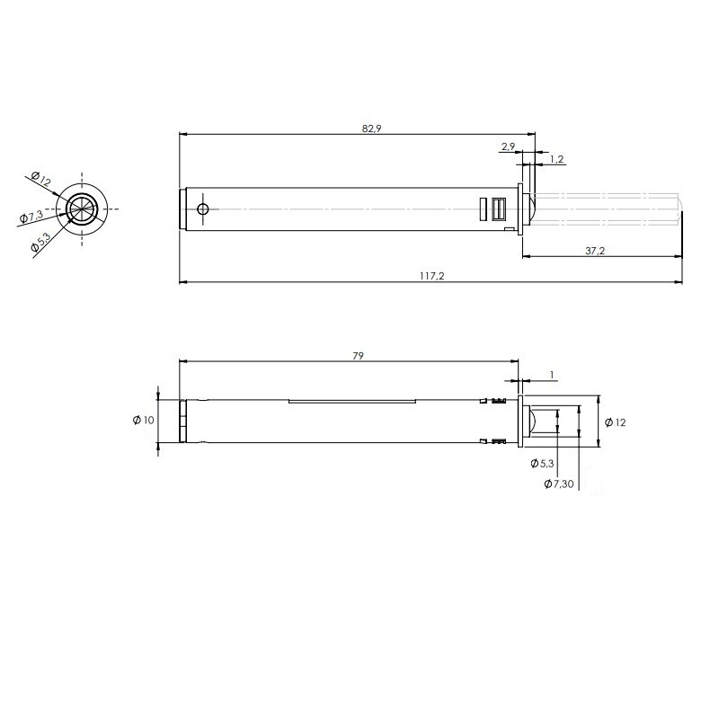 Выталкиватель врезной PushOpen Standart серый Muller