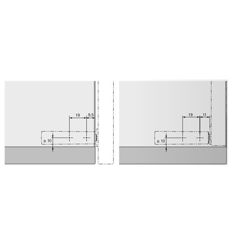 Механизм P2O PIN, белый, накладной, короткий ход (9089586) Hettich