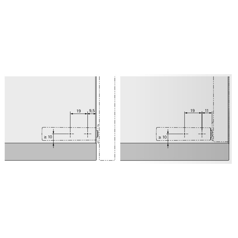 Механизм P2O PIN, серый, накладной, короткий ход (9089600) Hettich Механизм P2O PIN, серый, накладной, короткий ход (9089600) Hettich