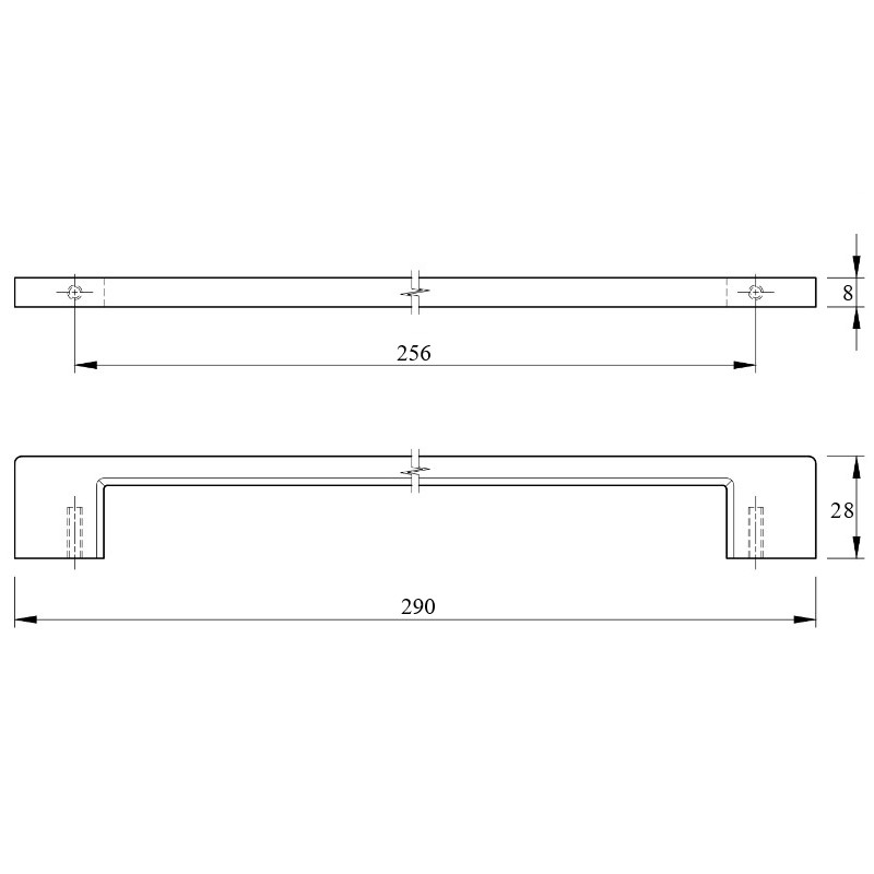 Ручка Ferro Fiori M 0031. 256 алюміній