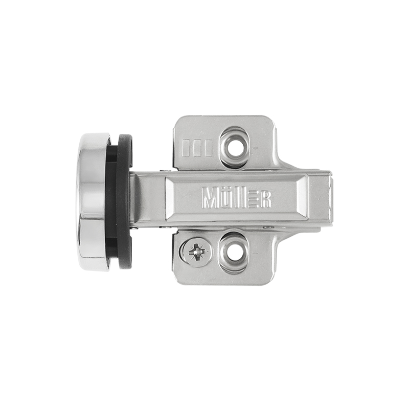 Завіса для скла, Clip-On, 105°, накладна, з дотягувачем, нікель, 3D Muller Profi Line