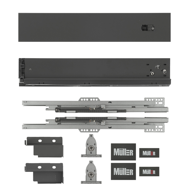 Комплект для шухляди Muller Box profi line 3D L=500 Н=95 антрацит Комплект для шухляди Muller Box profi line 3D L=500 Н=95 антрацит
