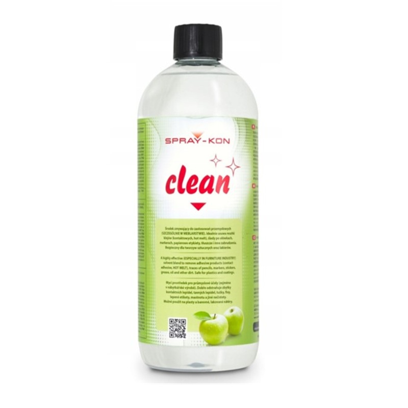 Środek zmywający SPRAY-KON CLEAN, JABŁKOWY, butelka 1L Środek zmywający SPRAY-KON CLEAN, JABŁKOWY, butelka 1L