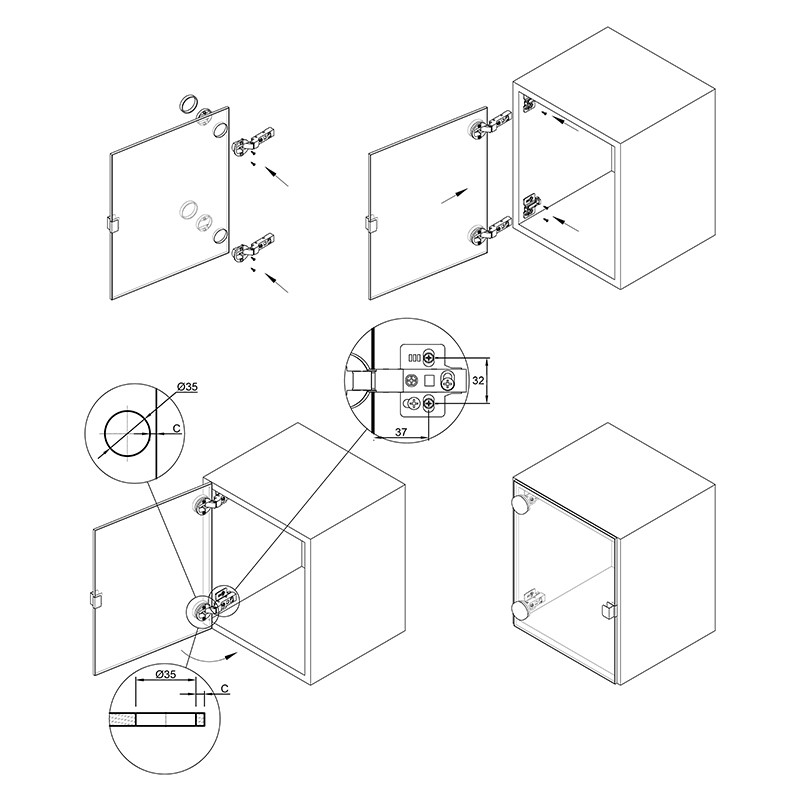 Ответная планка для петли с доводчиком, черный матовый, 3D Muller profi line H = 2 мм Ответная планка для петли с доводчиком, черный матовый, 3D Muller profi line H = 2 мм