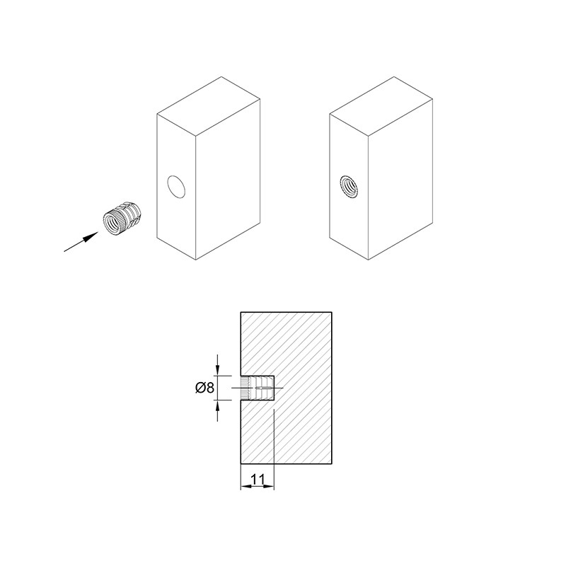 Муфта №49 М6 D=8 пластмасcа (1004925) Hettich Муфта №49 М6 D=8 пластмасcа (1004925) Hettich