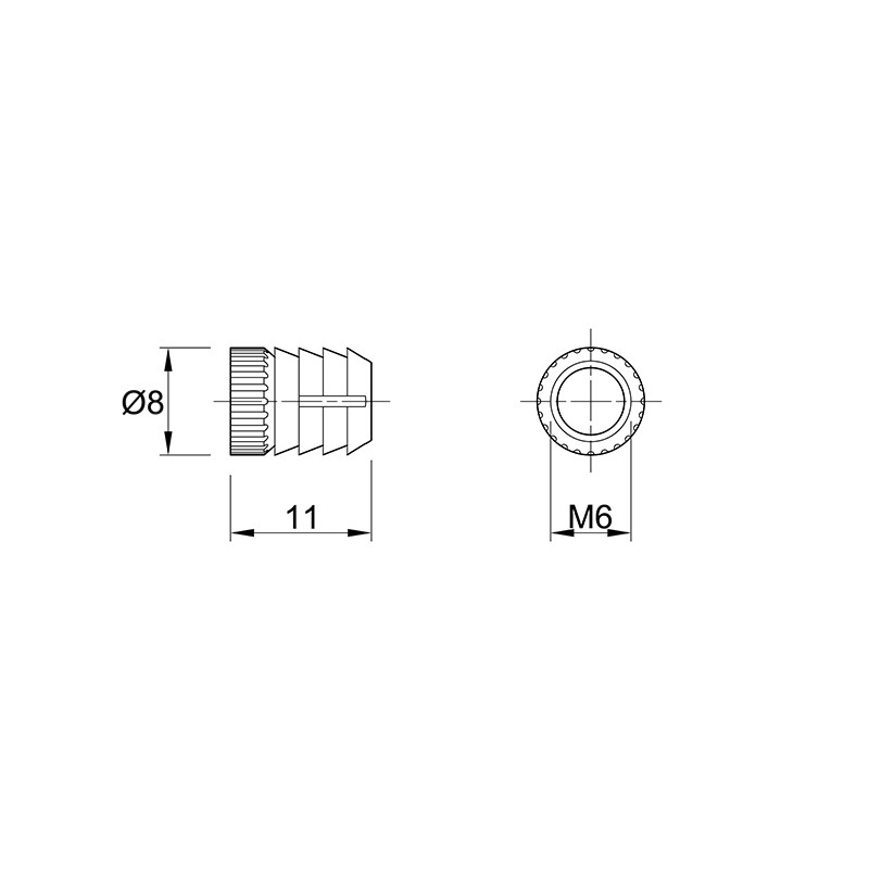 Муфта №49 М6 D=8 пластмасcа (1004925) Hettich Муфта №49 М6 D=8 пластмасcа (1004925) Hettich