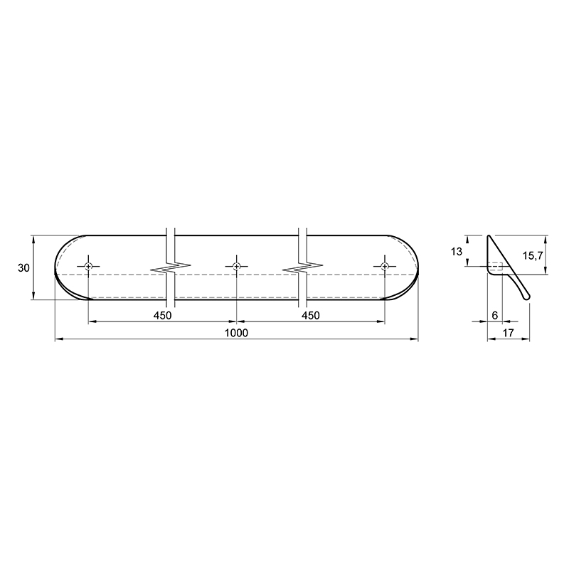 Ручка Ferro Fiori M 0734.1000 нікель браш