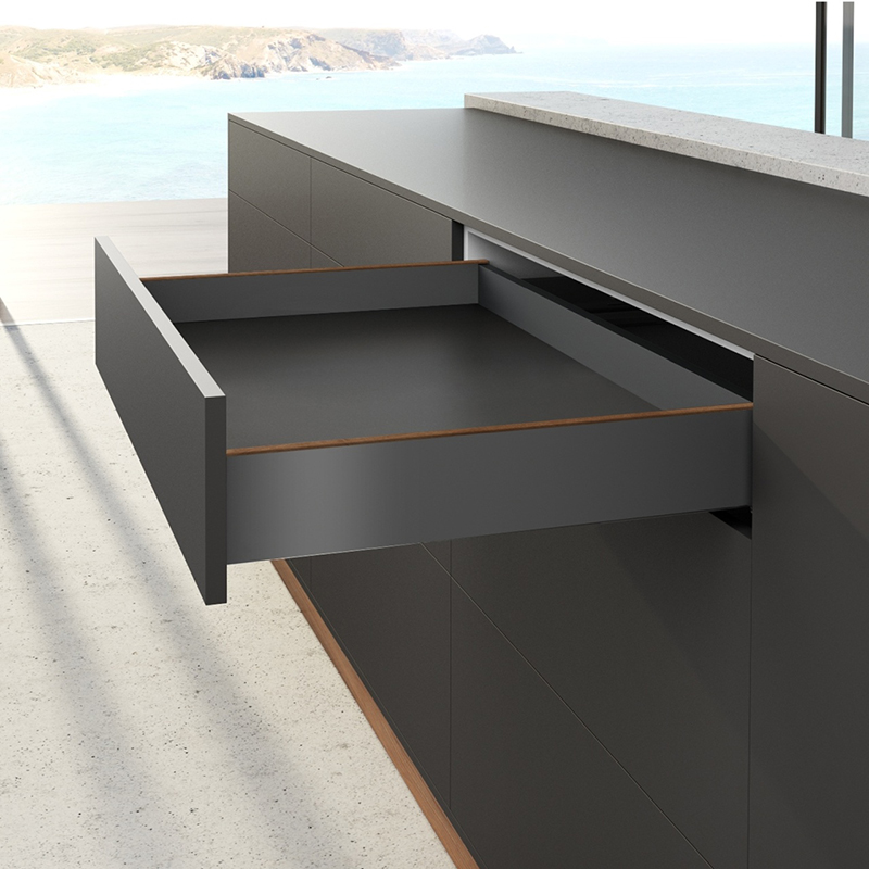 Комплект для шухляди AvanTech YOU Q L = 270 H = 101 антрацит Hettich Комплект для шухляди AvanTech YOU Q L = 270 H = 101 антрацит Hettich
