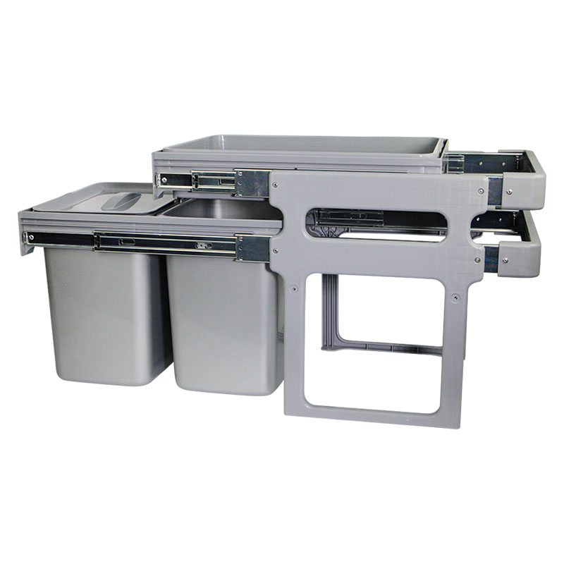 Мусорница SCORPIO 2x16л серая Muller