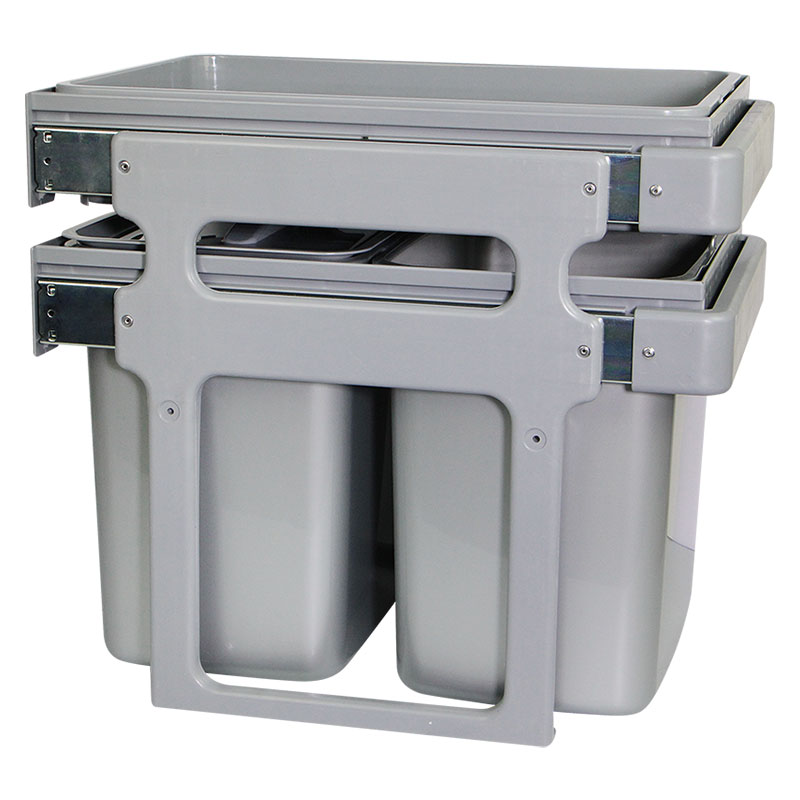 Мусорница SCORPIO 2x16л серая Muller