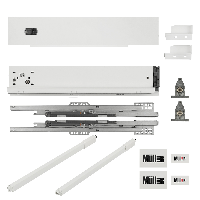 Комплект для шухляди Muller Box profi line 3D L=350 Н=95 (+1 релінг) білий Комплект для шухляди Muller Box profi line 3D L=350 Н=95 (+1 релінг) білий