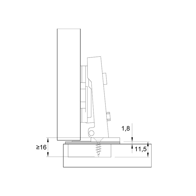 Адаптер для зменшення глибини чашки Veosys 1,8 мм (9306263) Hettich Адаптер для зменшення глибини чашки Veosys 1,8 мм (9306263) Hettich