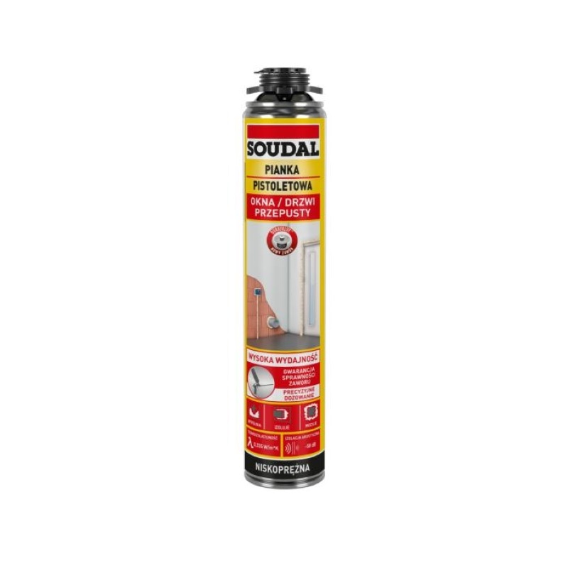 Монтажна піна пістолетна, Soudal, 750ml