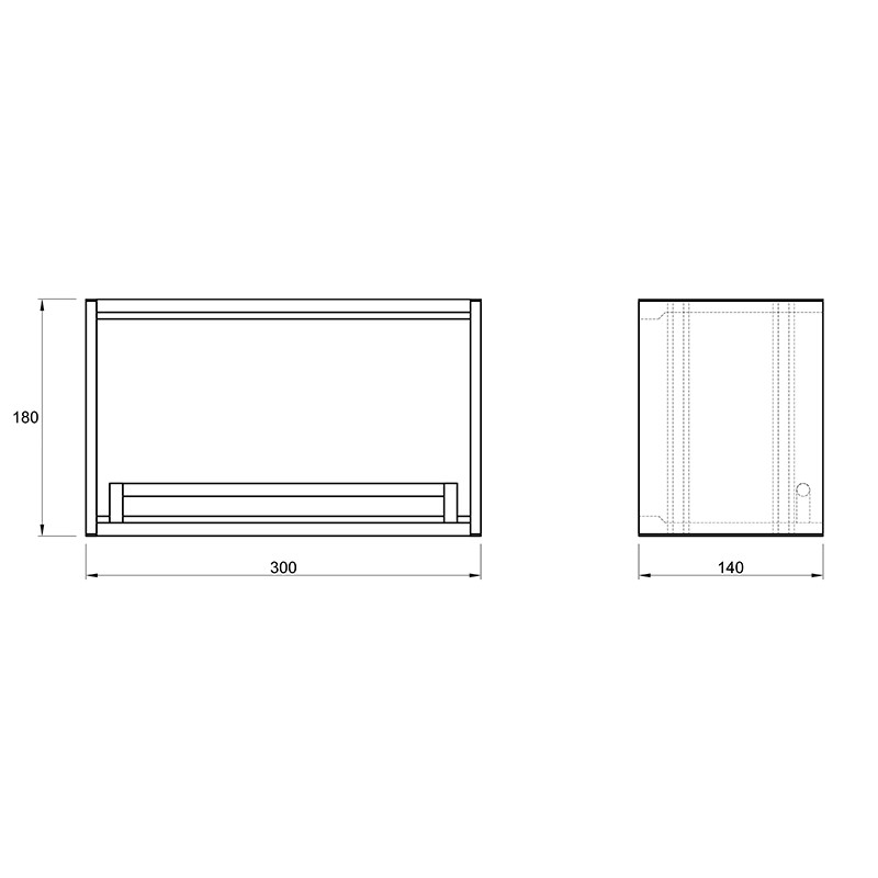 Комплект модуля системи Cosma FLAG, 180x300 мм, чорний