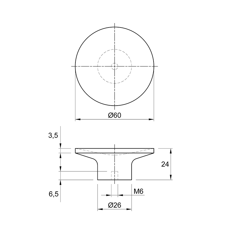 Ручка Ferro Fiori M 0086.60 чорний дуб Ручка Ferro Fiori M 0086.60 чорний дуб