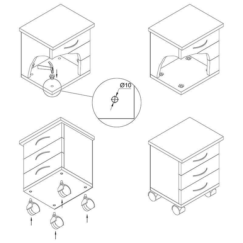 Муфта М8 L=15 D=10, забивна, наскрізна, цинк, нерозтискна, Smart
