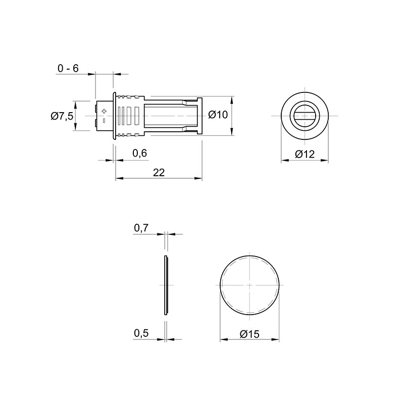 Магнітний замок P2O Lock для Magnet сірий, врізний (9381335) Hettich 2.0