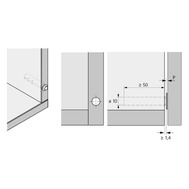 Механізм P2O Magnet сірий, врізний, короткий хід (9375984) Hettich 2.0 Механізм P2O Magnet сірий, врізний, короткий хід (9375984) Hettich 2.0