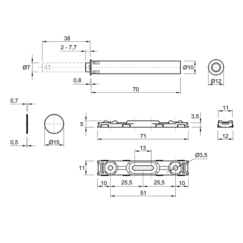 Механізм P2O Magnet сірий, накладний, довгий хід (9375981) Hettich 2.0 Механізм P2O Magnet сірий, накладний, довгий хід (9375981) Hettich 2.0