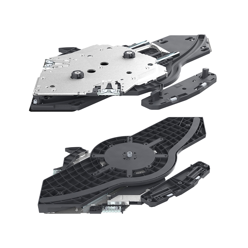 Комплект поворотної фурнітури FurnSpin XL лівий нижній Push to open з доводчиком (9349307) Hettich