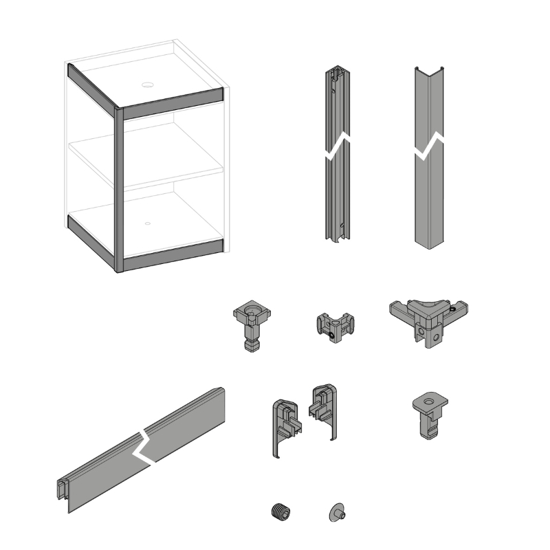 FurnSpin CADRO Standart, повний комплект, білий матовий (9360944) Hettich FurnSpin CADRO Standart, повний комплект, білий матовий (9360944) Hettich