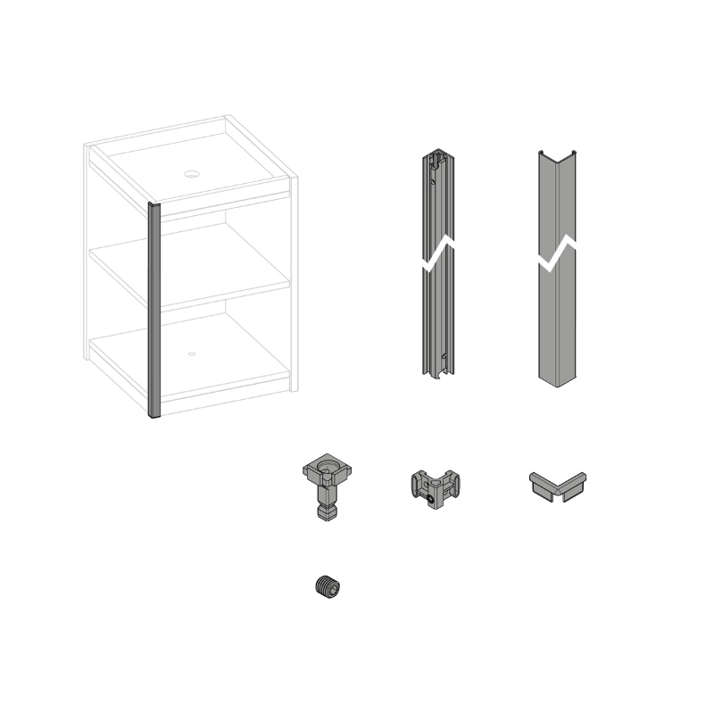 FurnSpin CADRO Hybrid Vertical комплект, білий матовий (9360946) Hettich