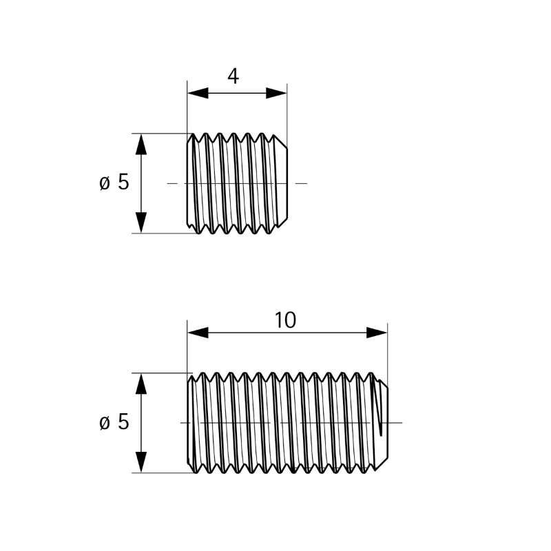 FurnSpin CADRO різьбова шпилька, М5х4 чорний матовий (9360715) Hettich FurnSpin CADRO різьбова шпилька, М5х4 чорний матовий (9360715) Hettich