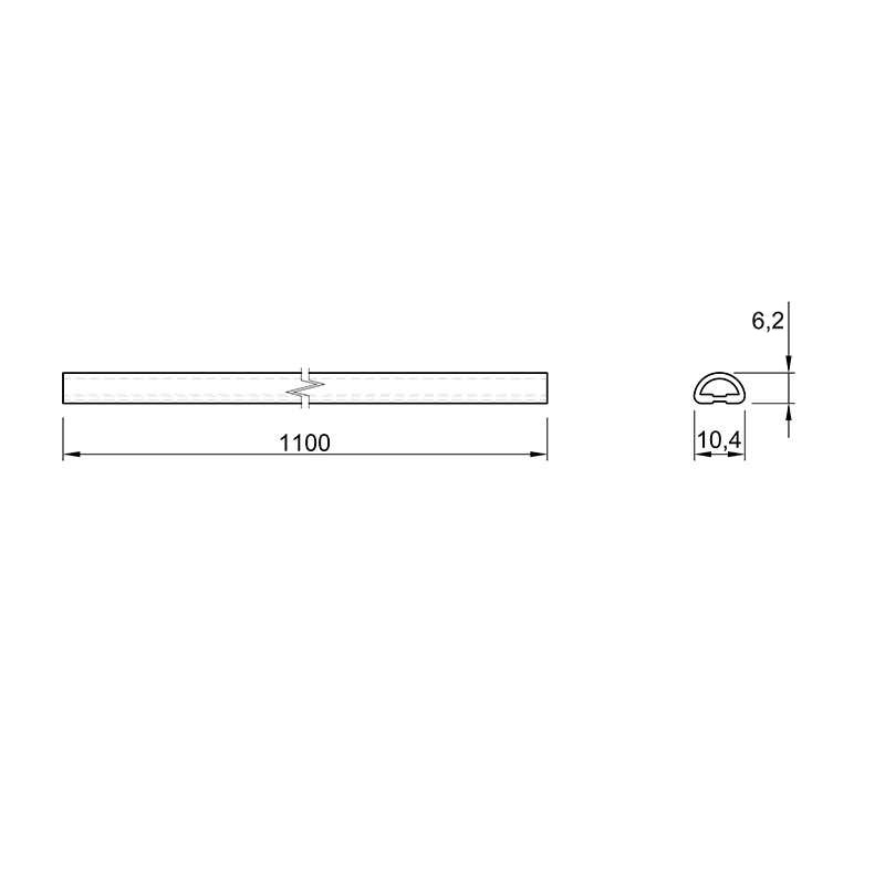 Штанга синхронізації P2O 1100мм Muller Profi Line 1D / 2D