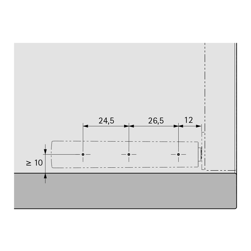 Механизм P2O Magnet, белый, накладной, длинный ход (9089591) Hettich