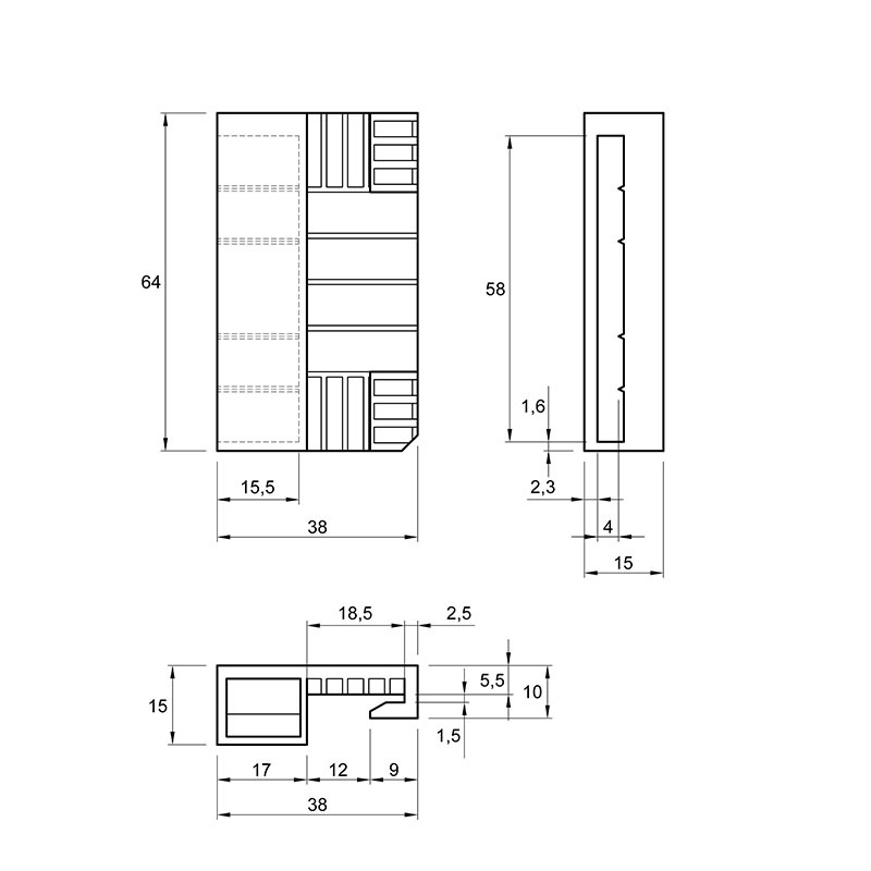 Адаптер для TopSide L=144мм, Atira білий (9194658) Hettich Адаптер для TopSide L=144мм, Atira білий (9194658) Hettich