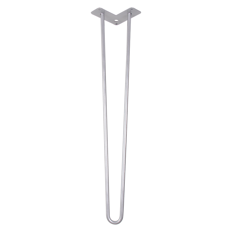 Ножка мебельная HAIRPIN Leg 2ROD Big h71см серебряная