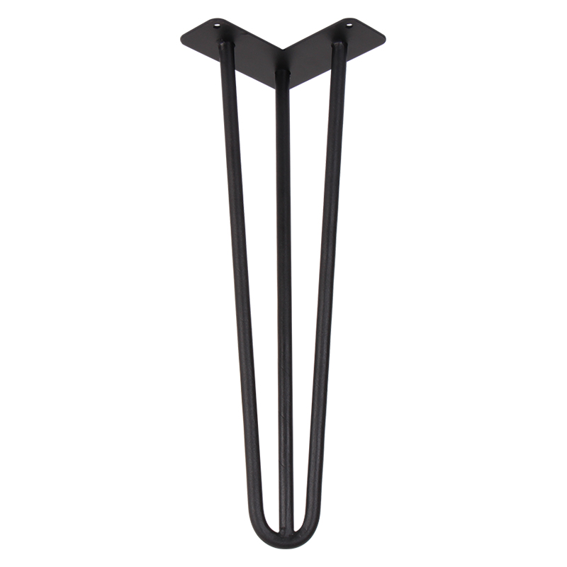 Ніжка меблева HAIRPIN Leg 3ROD Small h41см чорна структурна Ніжка меблева HAIRPIN Leg 3ROD Small h41см чорна структурна