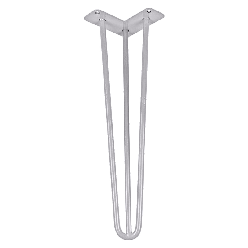 Ножка мебельная HAIRPIN Leg 3ROD Small h46см серебряная