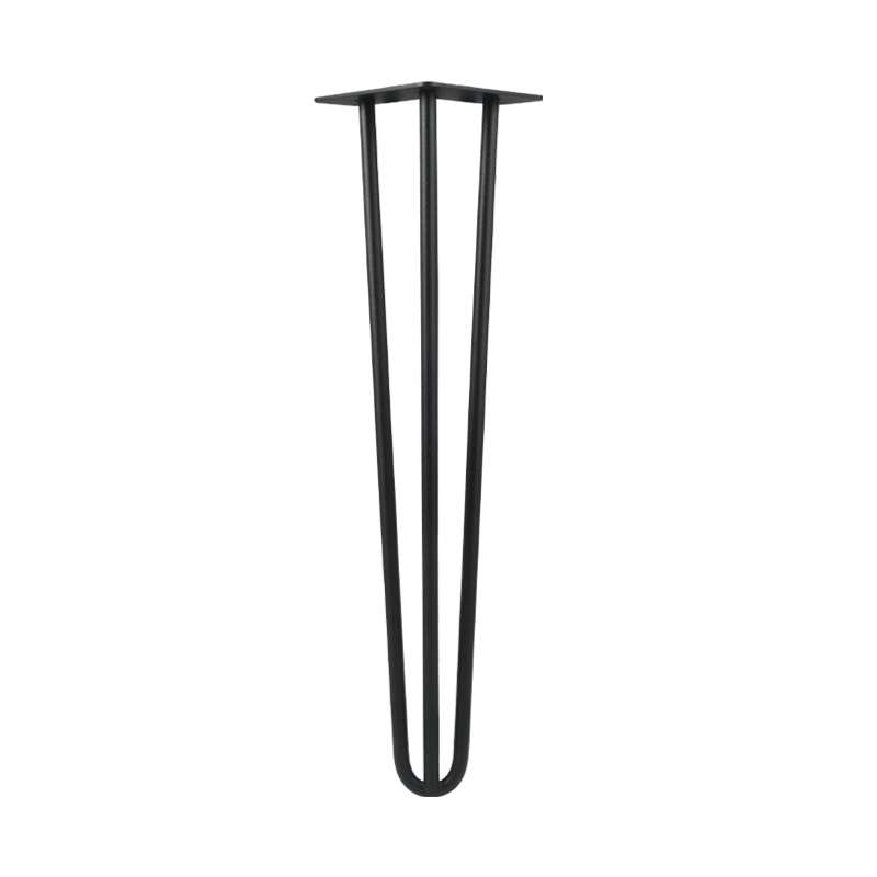 Ніжка меблева HAIRPIN Leg 3ROD Big h55см чорна структурна