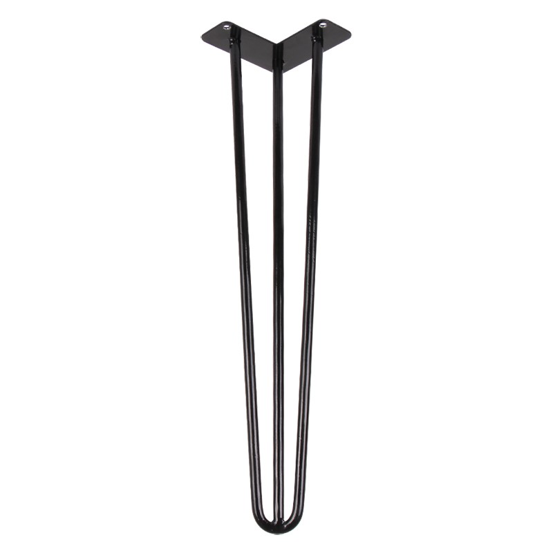 Ніжка меблева HAIRPIN Leg 3ROD Big h55см чорна глянсова Ніжка меблева HAIRPIN Leg 3ROD Big h55см чорна глянсова