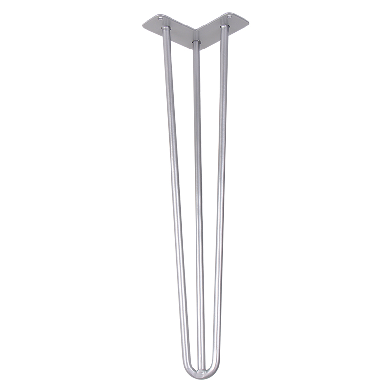 Ніжка меблева HAIRPIN Leg 3ROD Big h55см срібна