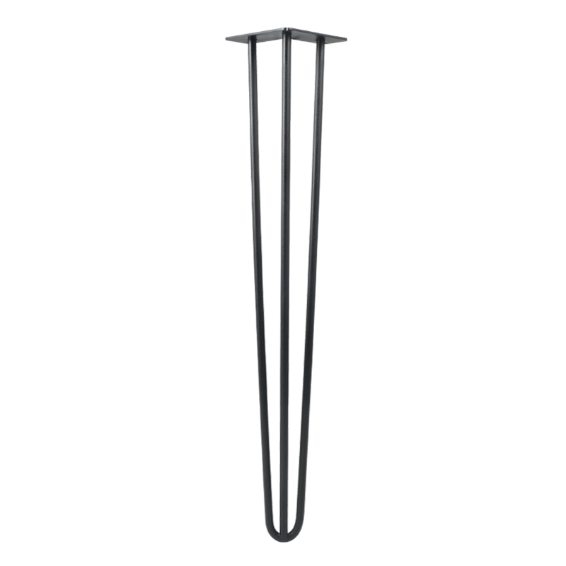 Ніжка меблева HAIRPIN Leg 3ROD Big h71см чорна структурна