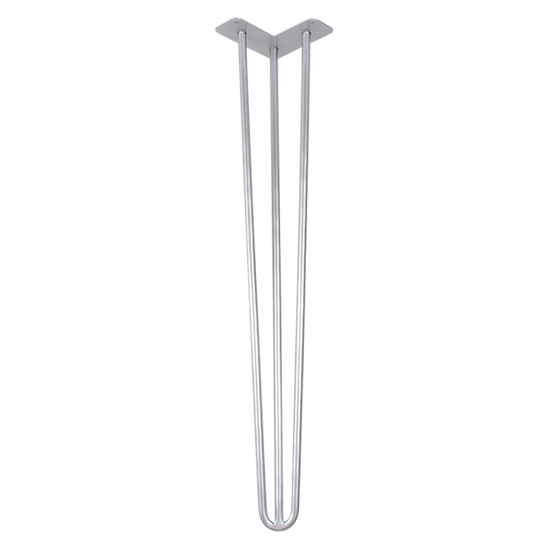 Ніжка меблева HAIRPIN Leg 3ROD Big h71см срібна