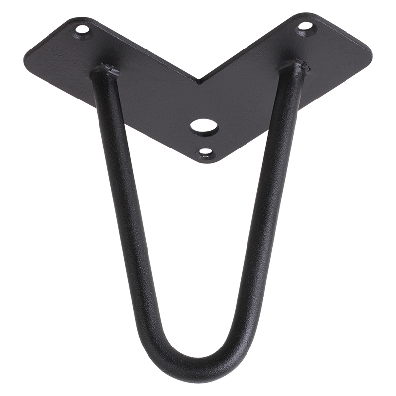 Ніжка меблева HAIRPIN Leg 2ROD Small h15см чорна структурна