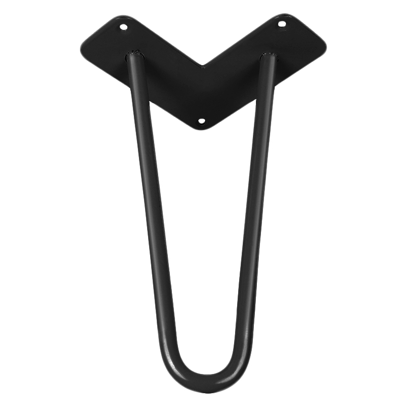 Ніжка меблева HAIRPIN Leg 2ROD Small h15см чорна глянсова Ніжка меблева HAIRPIN Leg 2ROD Small h15см чорна глянсова