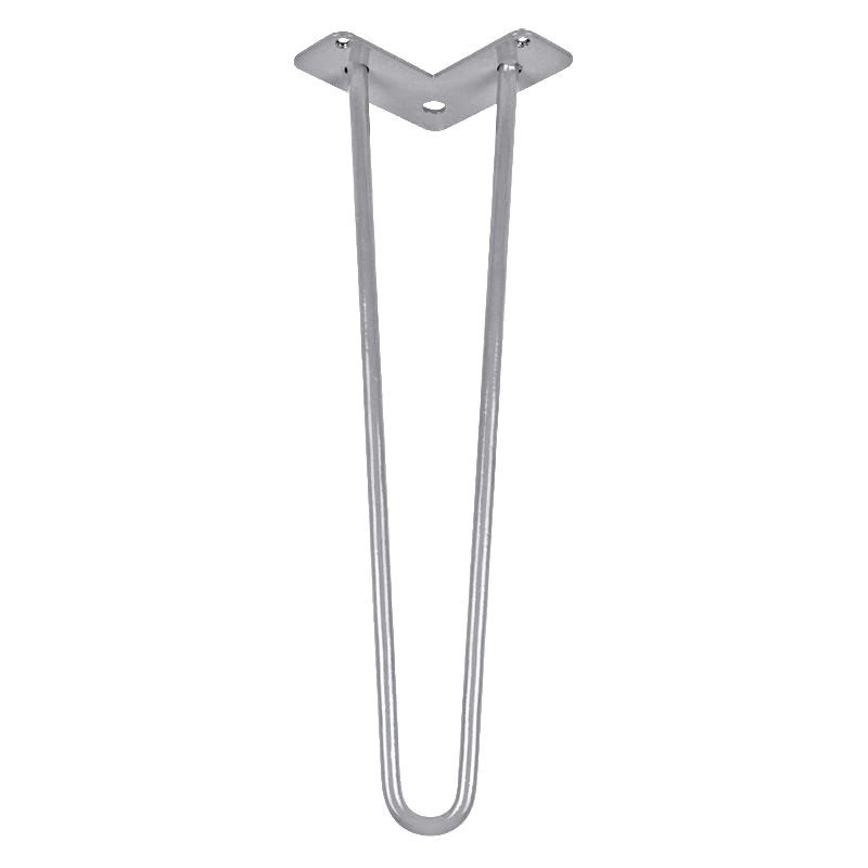 Ніжка меблева HAIRPIN Leg 2ROD Small h46см срібна