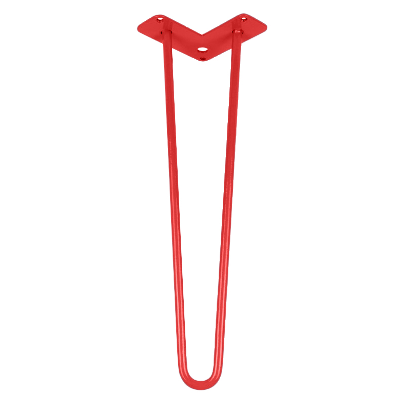 Ножка мебельная HAIRPIN Leg 2ROD Small h46см красная Ножка мебельная HAIRPIN Leg 2ROD Small h46см красная