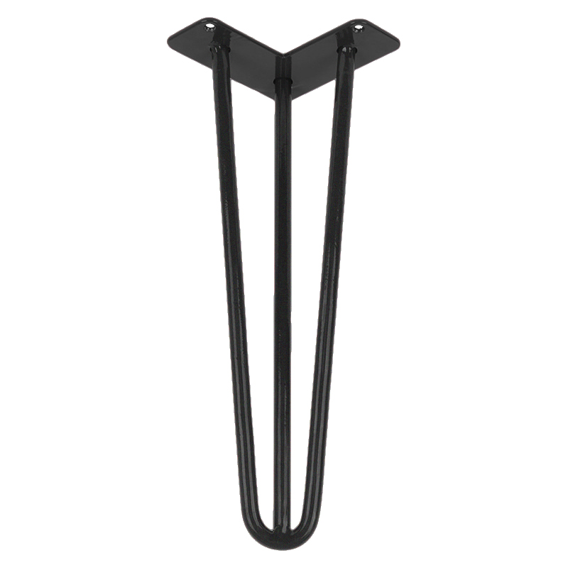 Ножка мебельная HAIRPIN Leg 3ROD Small h36см черная структурная Ножка мебельная HAIRPIN Leg 3ROD Small h36см черная структурная