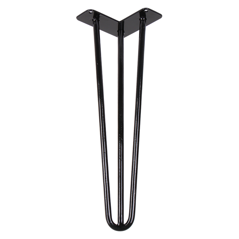 Ніжка меблева HAIRPIN Leg 3ROD Small h36см чорна глянсова Ніжка меблева HAIRPIN Leg 3ROD Small h36см чорна глянсова