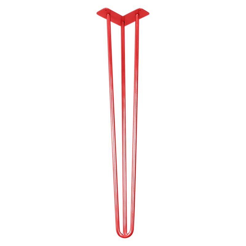 Ножка мебельная HAIRPIN Leg 3ROD Big h71см красная