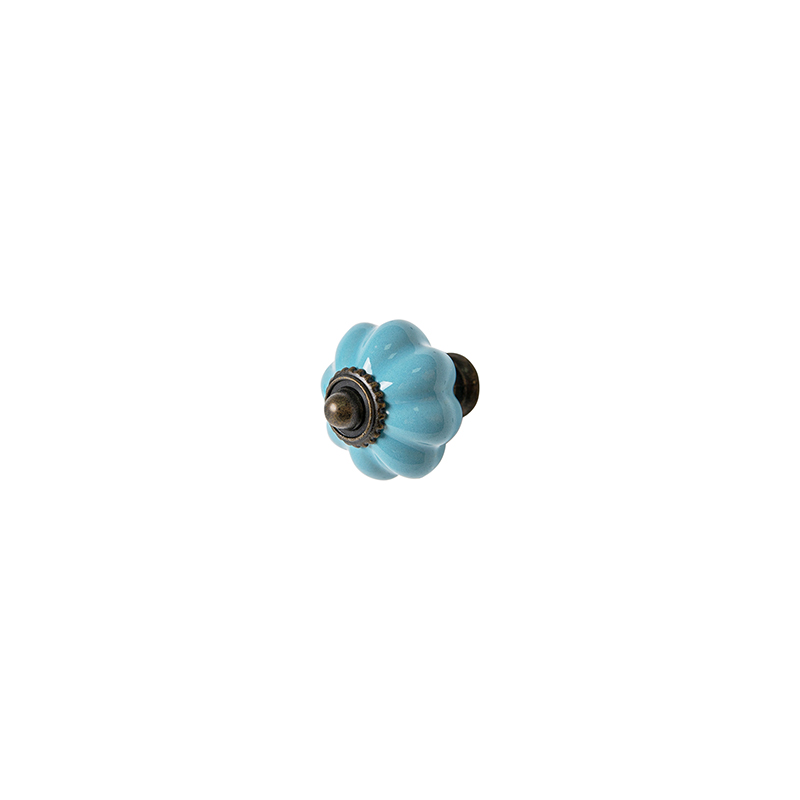 Ручка Ferro Fiori CR 9150.34 антична бронза | небесно блакитний Ручка Ferro Fiori CR 9150.34 антична бронза | небесно блакитний